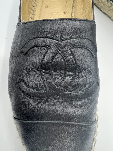 Chanel Espadrilles in Black Lambskin