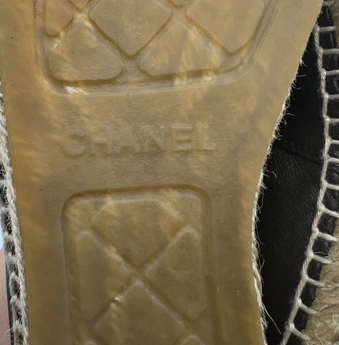 Chanel Espadrilles in Black Lambskin