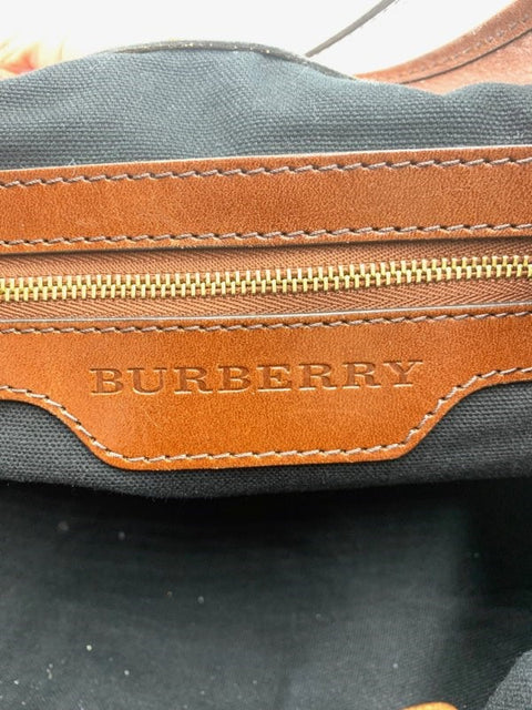 Burberry House Check Fabric & Leather Bag