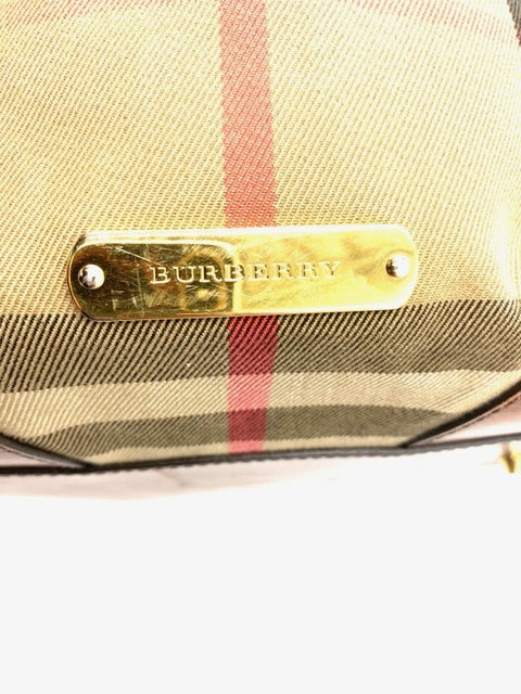 Burberry House Check Fabric & Leather Bag