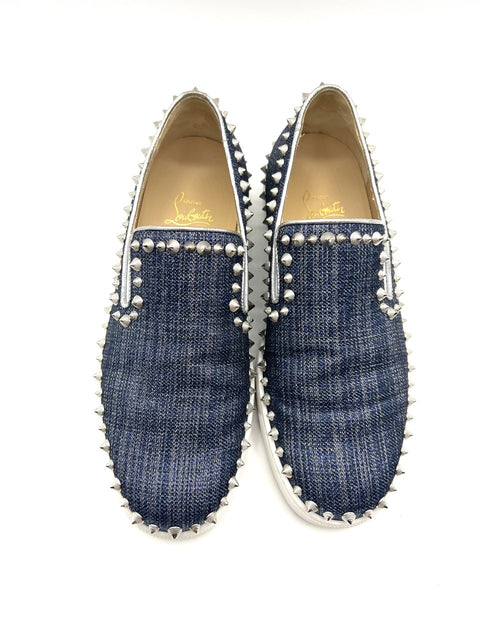 Christian Louboutin Men's Pik Boat Flat Lame Lux