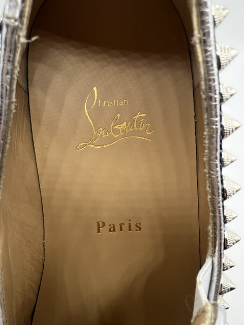 Christian Louboutin Men's Pik Boat Flat Lame Lux
