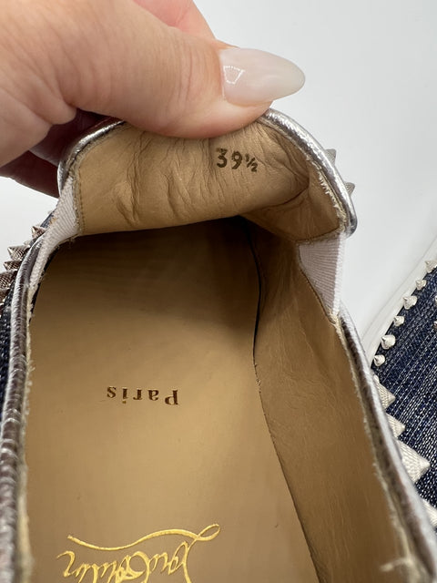 Christian Louboutin Men's Pik Boat Flat Lame Lux