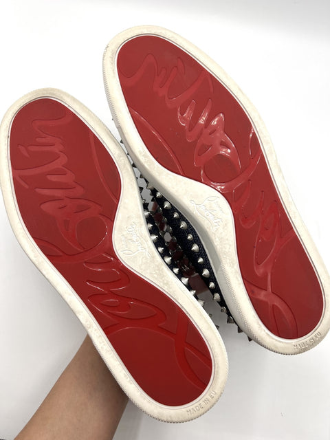 Christian Louboutin Men's Pik Boat Flat Lame Lux