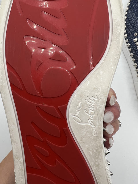 Christian Louboutin Men's Pik Boat Flat Lame Lux