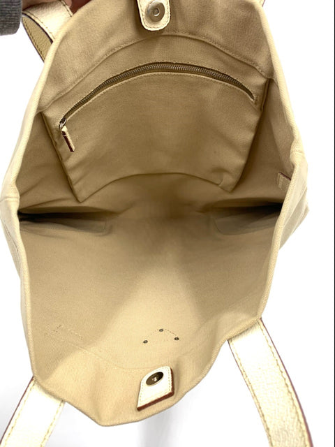Prada Canvas and Leather Tote Bag