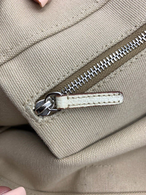 Prada Canvas and Leather Tote Bag