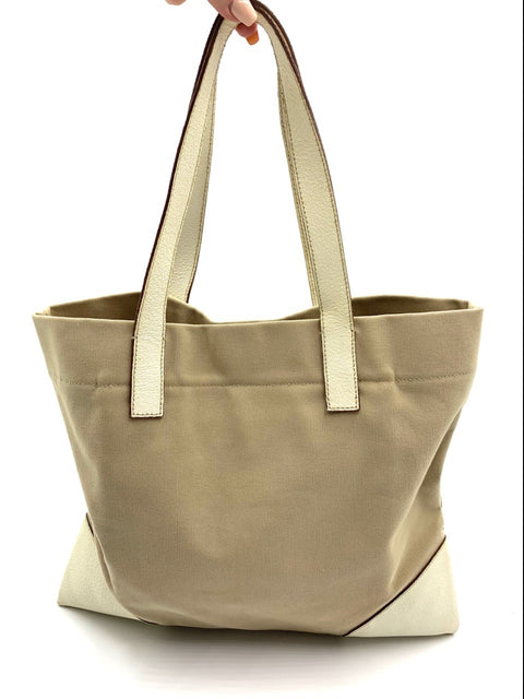 Prada Canvas and Leather Tote Bag