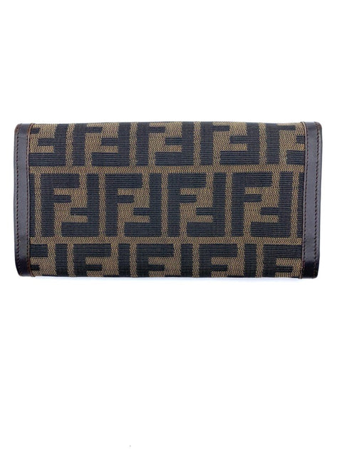 Fendi Zucca Long Wallet in Zucca Canvas