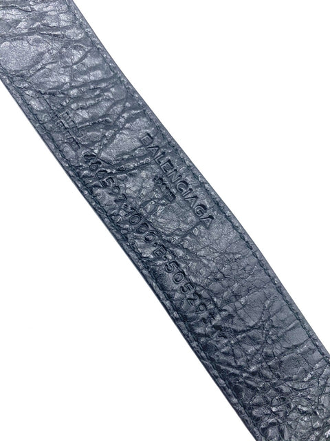 Balenciaga Blanket Embossed Textured Leather Bracelet Cuff