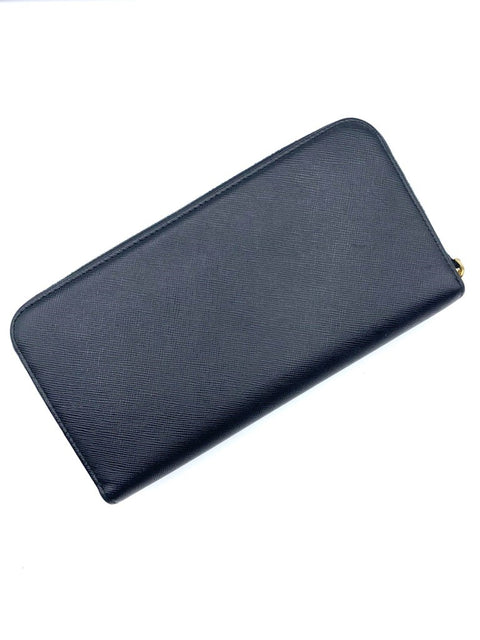 Prada Fiocco Long Zip Around Wallet in Saffiano Leather