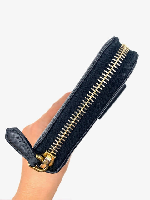 Prada Fiocco Long Zip Around Wallet in Saffiano Leather