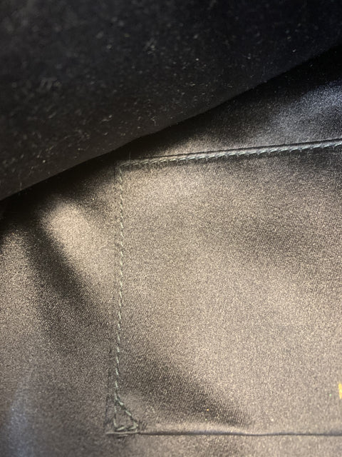 Saint Laurent Clutch Bag in Black Enamel
