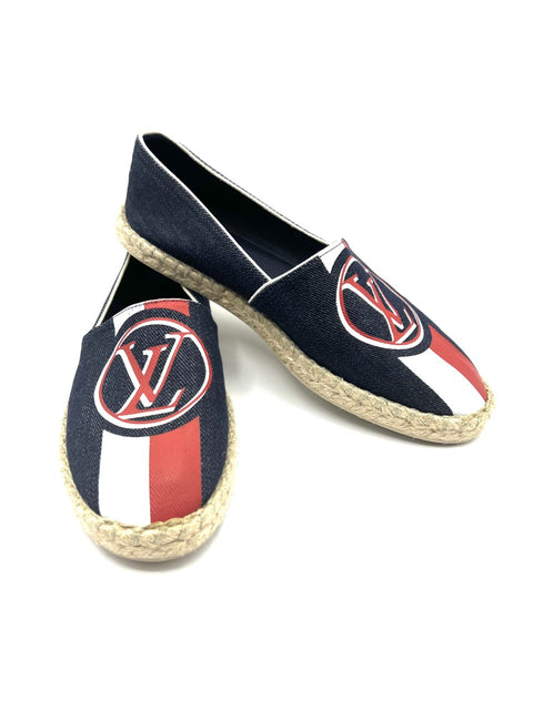 Louis Vuitton Denim Logo Espadrilles