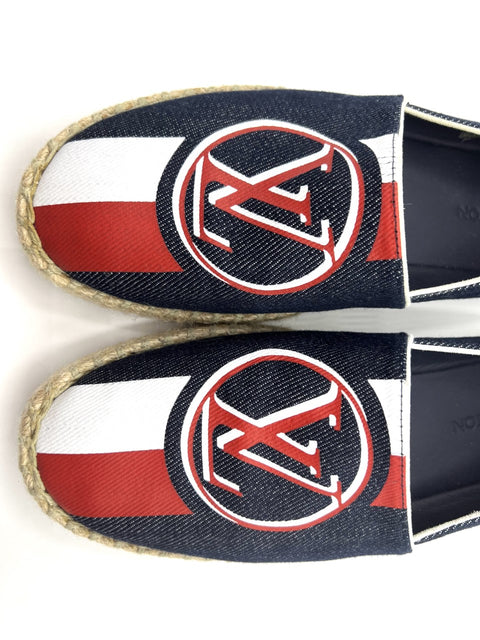 Louis Vuitton Denim Logo Espadrilles
