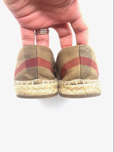 Burberry Check Canvas And Leather Espadrilles