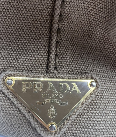 Prada Canvas Canapa Tote Bag