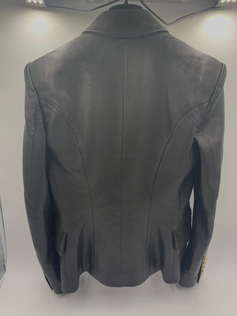 Balmain Leather Blazer Jacket