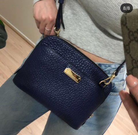 Burberry Crossbody Bag in Pebbled Leather